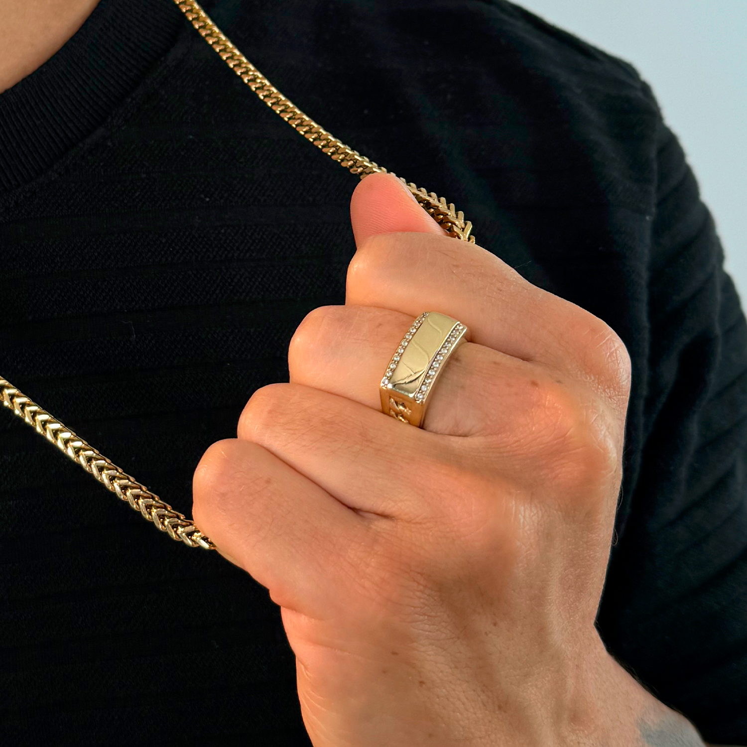 ANILLOS PARA HOMBRE EN ORO  LAMINADO 18K