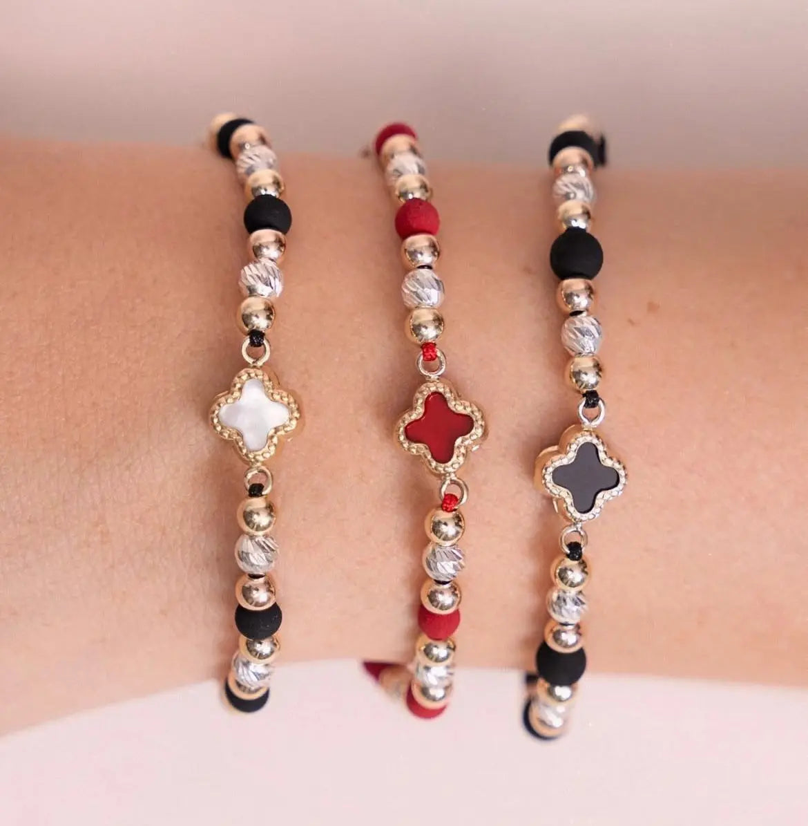 PULSERAS TEJIDAS ORO LAMINADO 18K