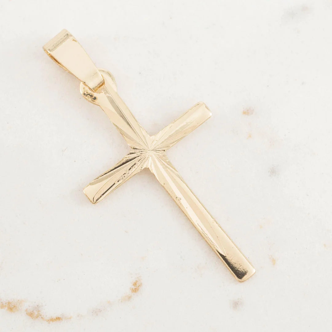 DIJE CRUZ DESTELLOS 13x23mm