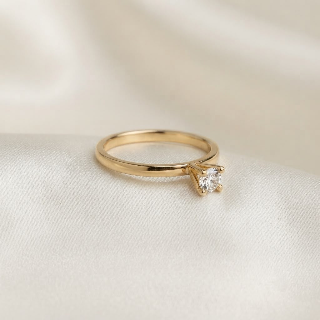 ANILLO ZIRCON LISO TALLA 8