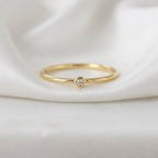 ANILLO ZIRCON PEQUENO TALLA 8