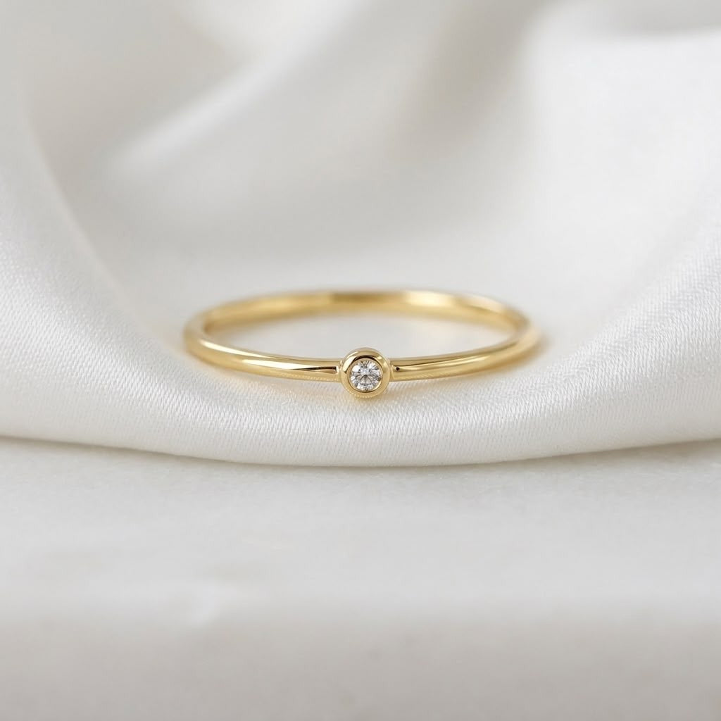 ANILLO ZIRCON PEQUENO TALLA 8