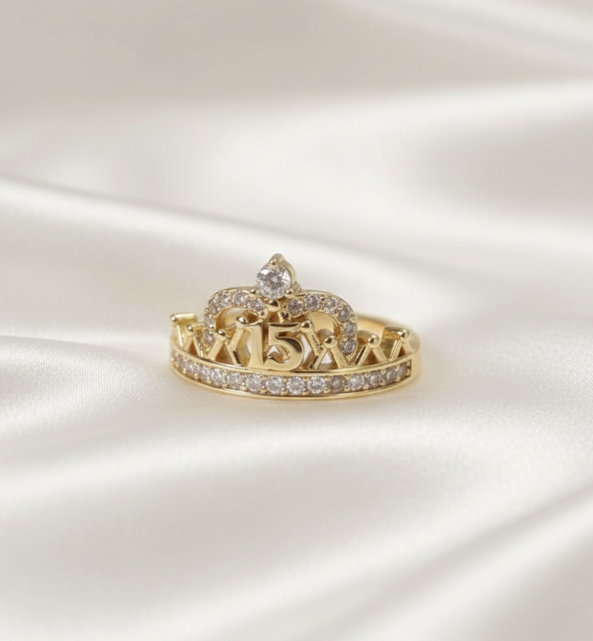 ANILLO 15 AÑOS CON ZIRCON JOYERIA D'ORÉ