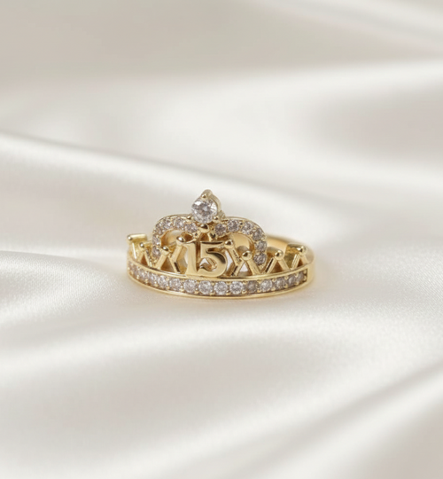 ANILLO 15 AÑOS ZIRCON GRANDE TALLA 7