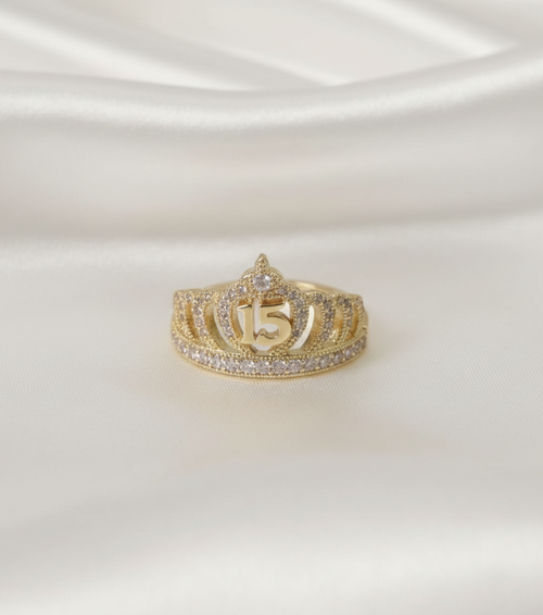 ANILLO 15 AÑOS ZIRCON PEQUEÑO TALLA 7