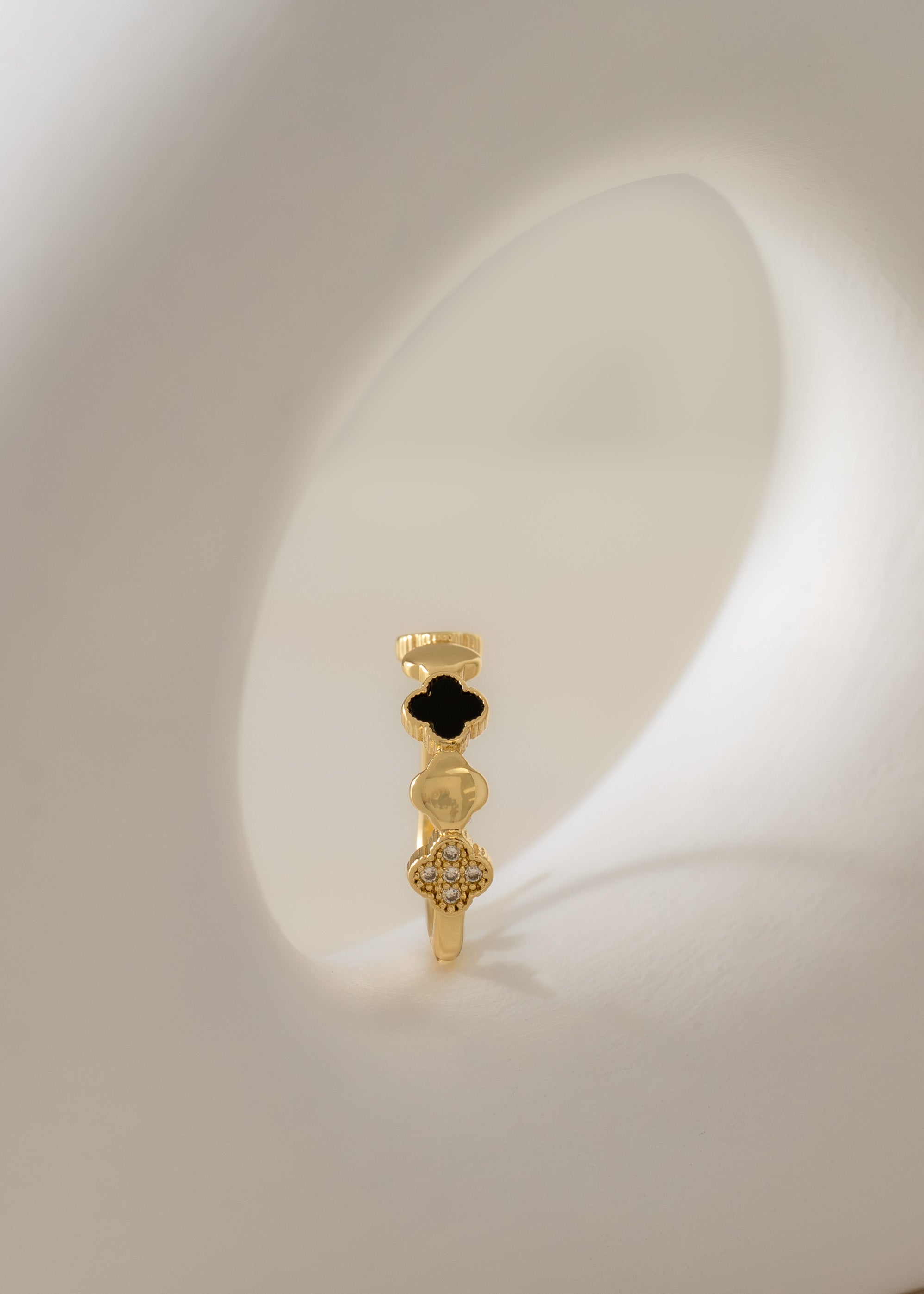 ANILLO DUALITY CLOVER AJUSTABLE-ANILLO MUJER-JOYERIA D'ORÉ-ORO LAMINADO 18K CALI