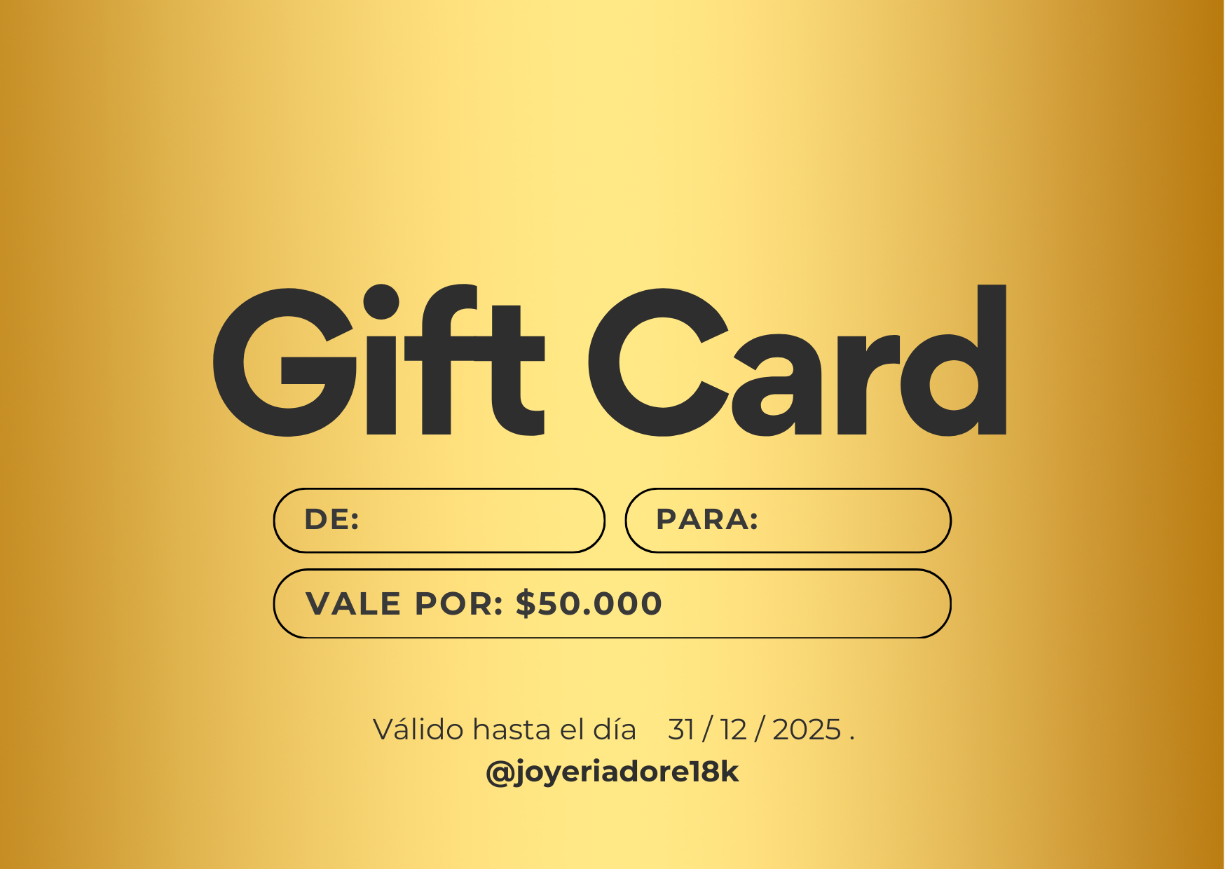 Tarjeta de regalo digital