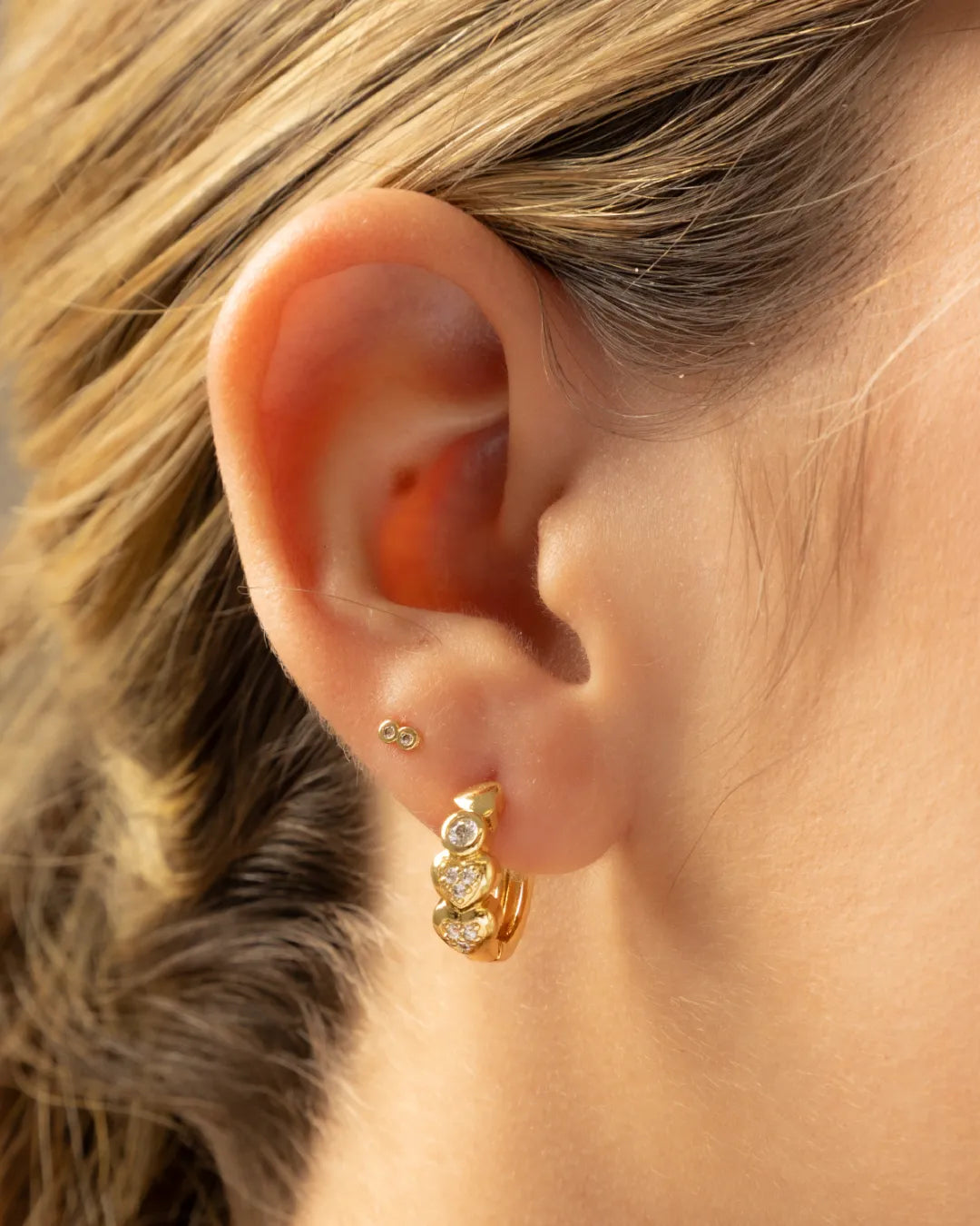 CANDONGA TRIPLE HEART 16MM JOYERIA D'ORÉ