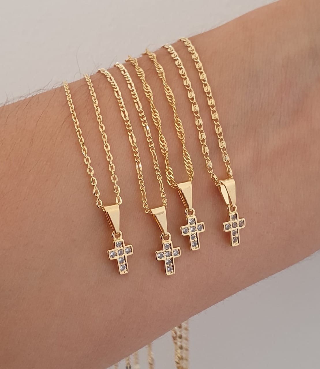 DIJE CRUZ CON CIRCONES MINI JOYERIA D'ORÉ