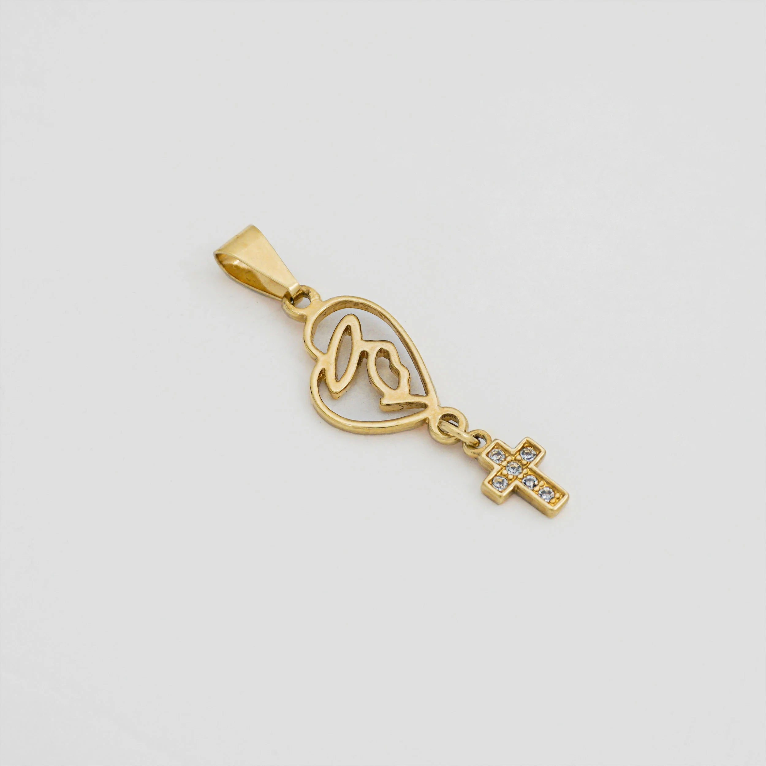 DIJE VIRGEN CARMEN CON CRUZ JOYERIA D'ORÉ