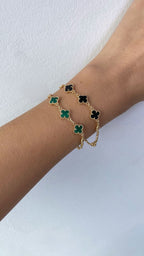PULSERA GUCCI CLOVER 18CM-PULSERAS ORO LAMINADO-JOYERIA D'ORÉ-ORO LAMINADO 18K CALI