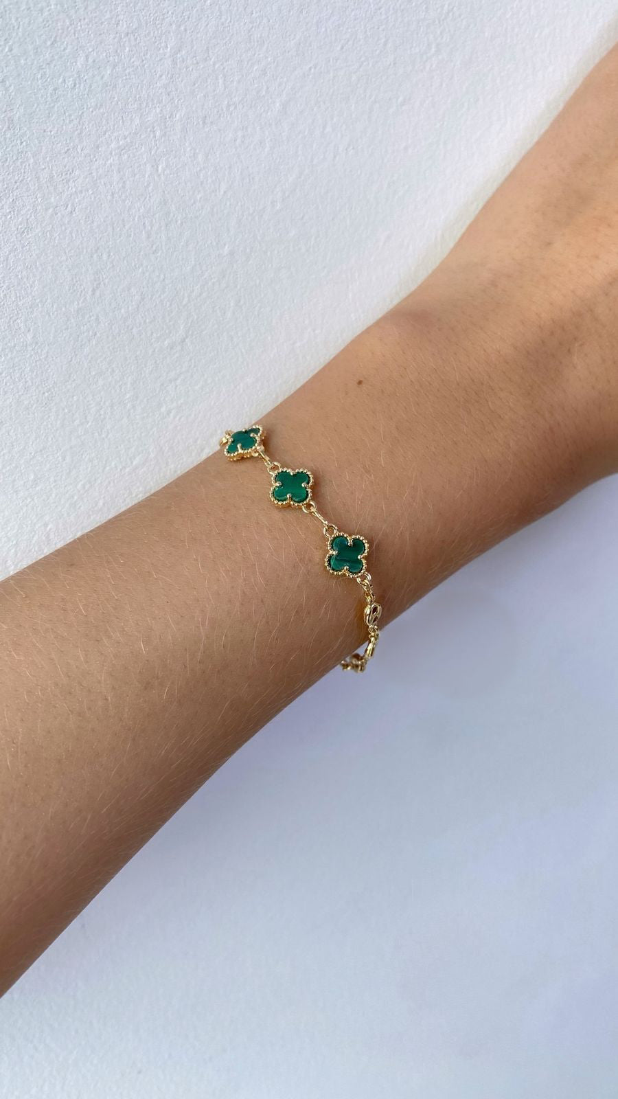PULSERA GUCCI CLOVER 18CM-PULSERAS ORO LAMINADO-JOYERIA D'ORÉ-ORO LAMINADO 18K CALI