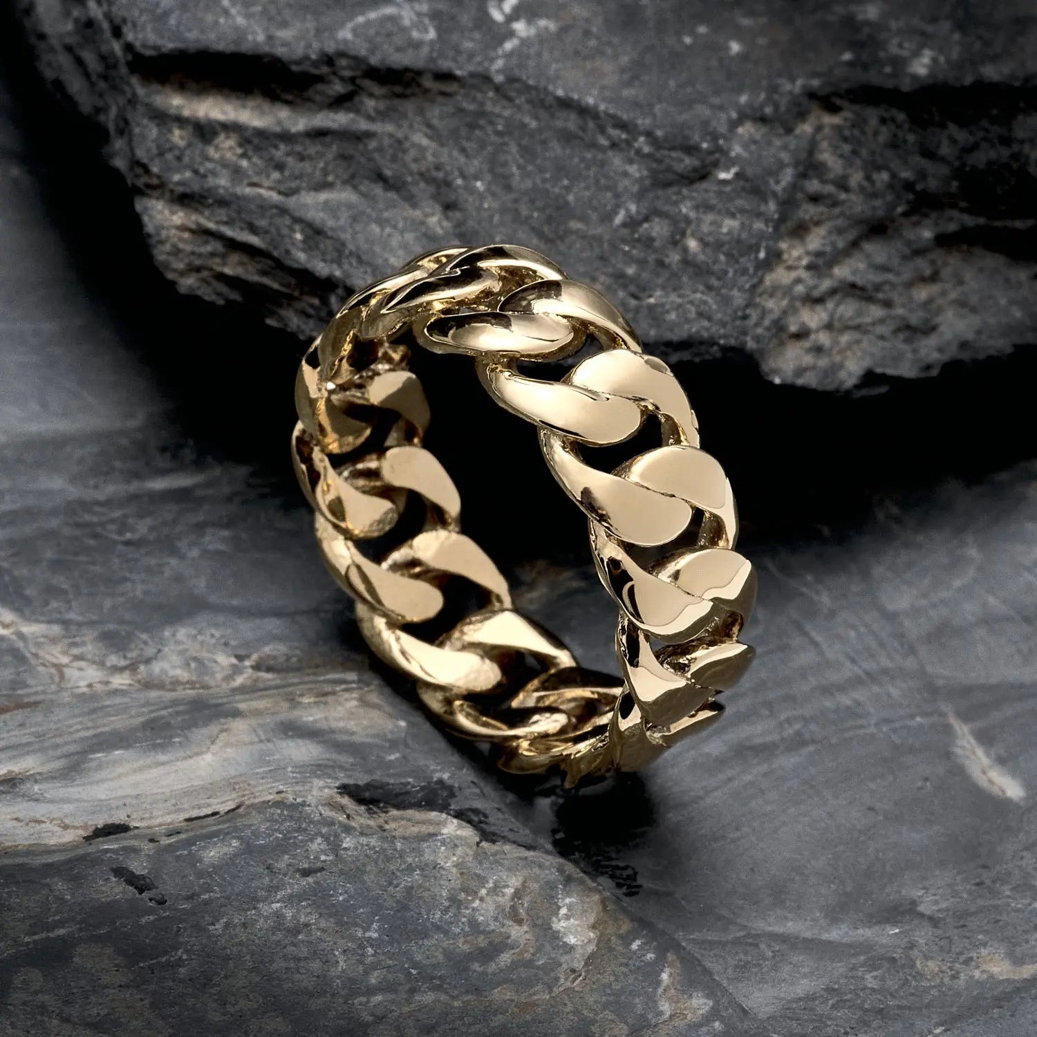 ANILLO CUBANO-ANILLO HOMBRE-JOYERIA D'ORÉ-ORO LAMINADO 18K CALI