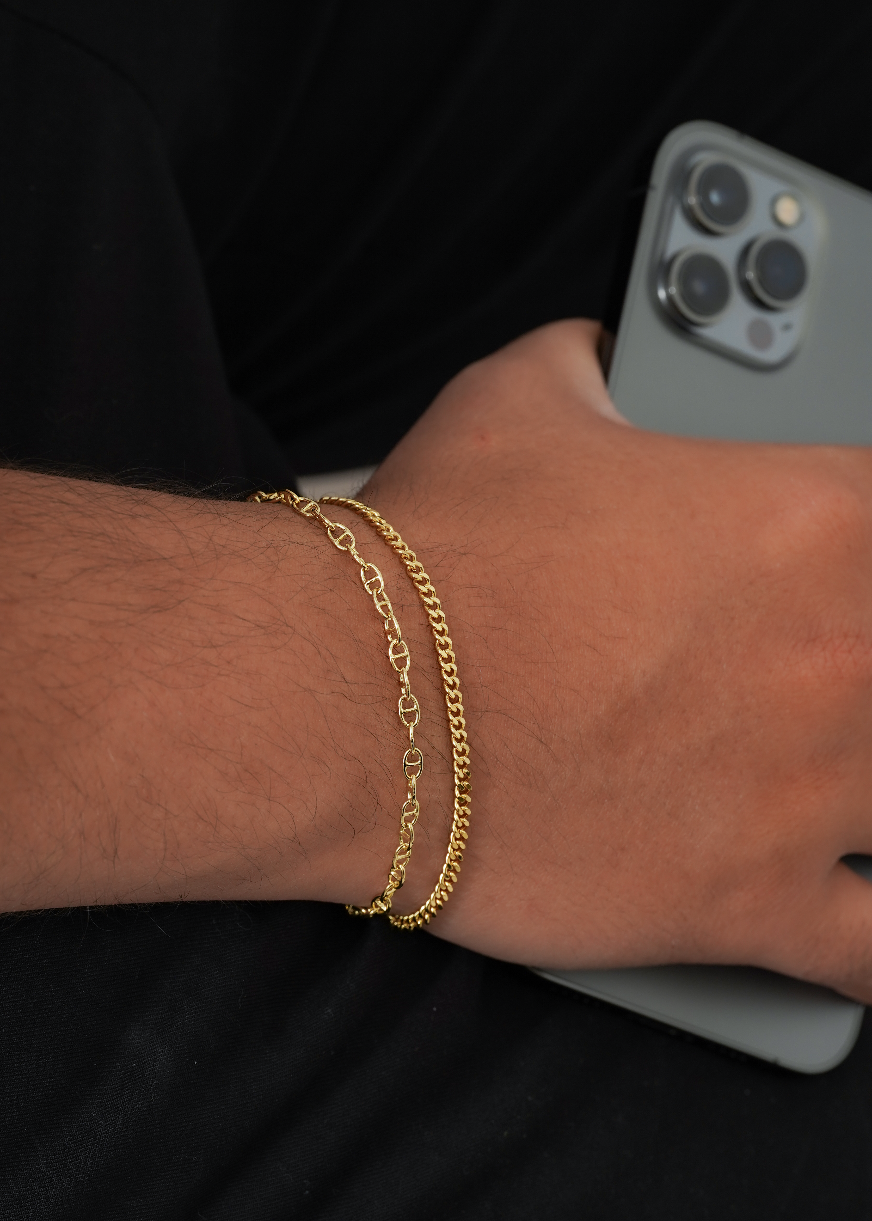 PULSERA ESCALERA GRUESA 3.8MM 19.5CM JOYERIA D'ORÉ