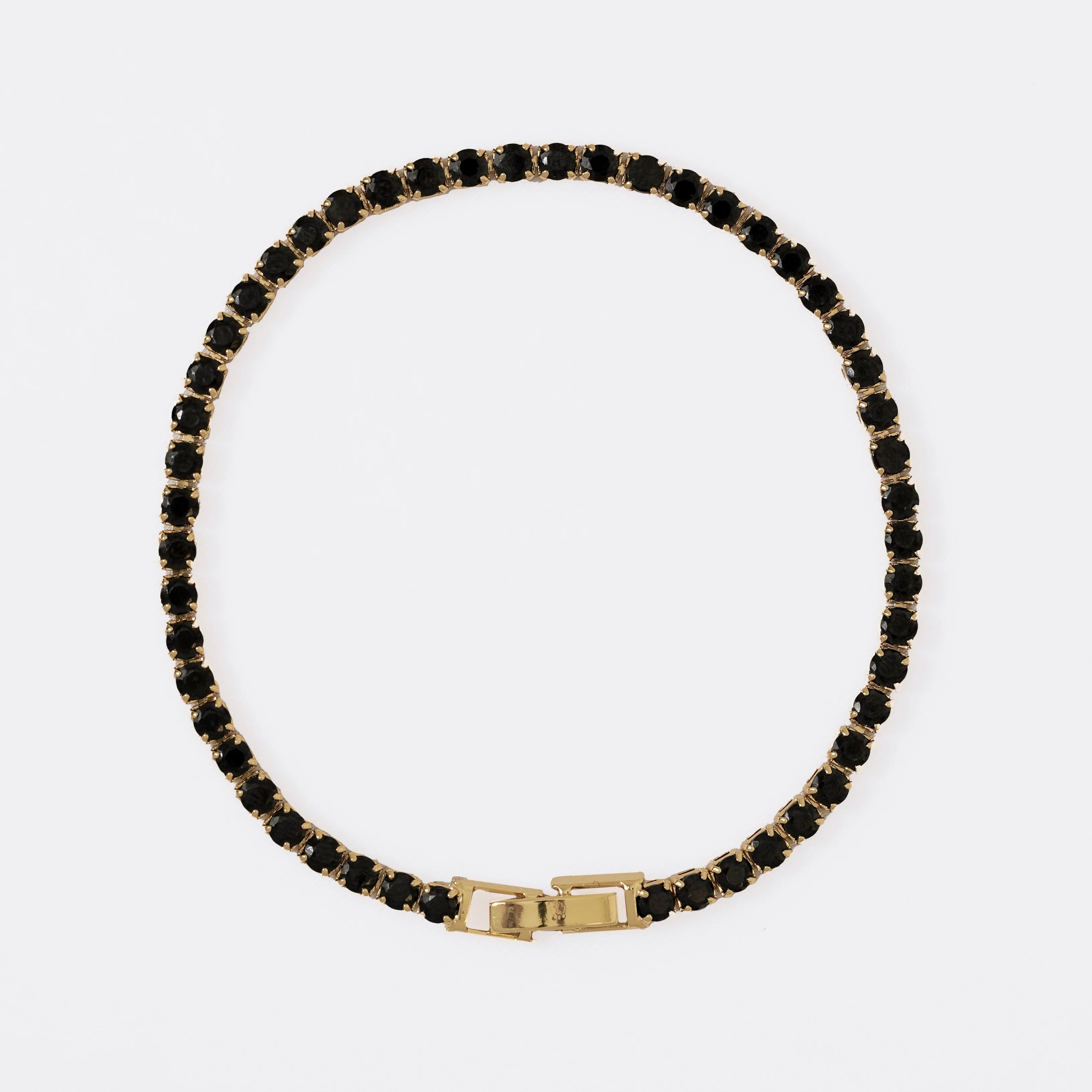 PULSERA TENNIS NEGRA  20CM 4MM JOYERIA D'ORÉ