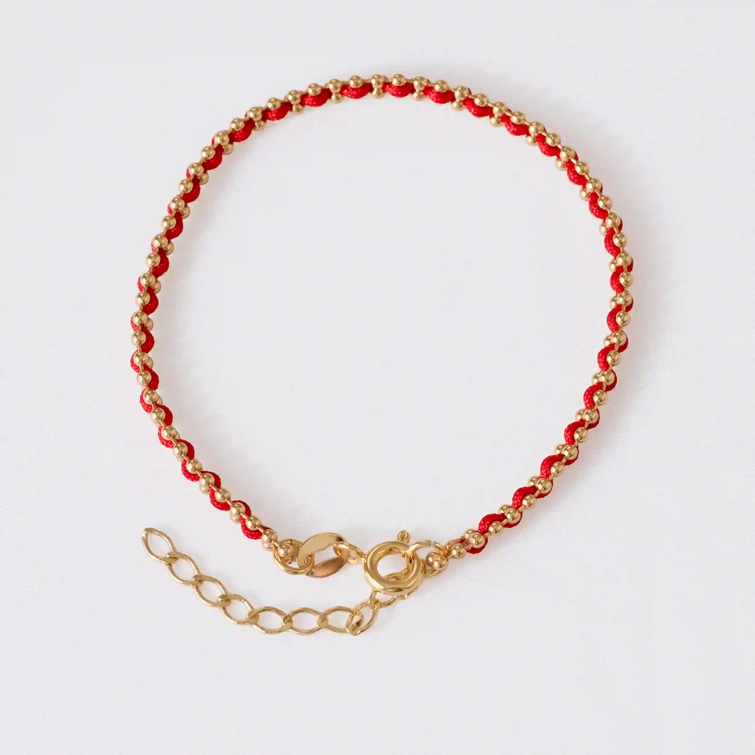 PULSERA LUCKY RED CON EXTENSOR JOYERIA D'ORÉ