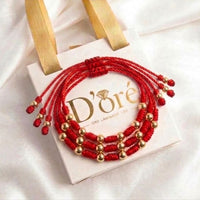 PULSERA DE PROTECCION 7 NUDOS | ORO LAMINADO 18K