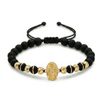 PULSERA VIRGEN DE GUADALUPE NEOPRENO 4MM oro laminado 18k cali 2