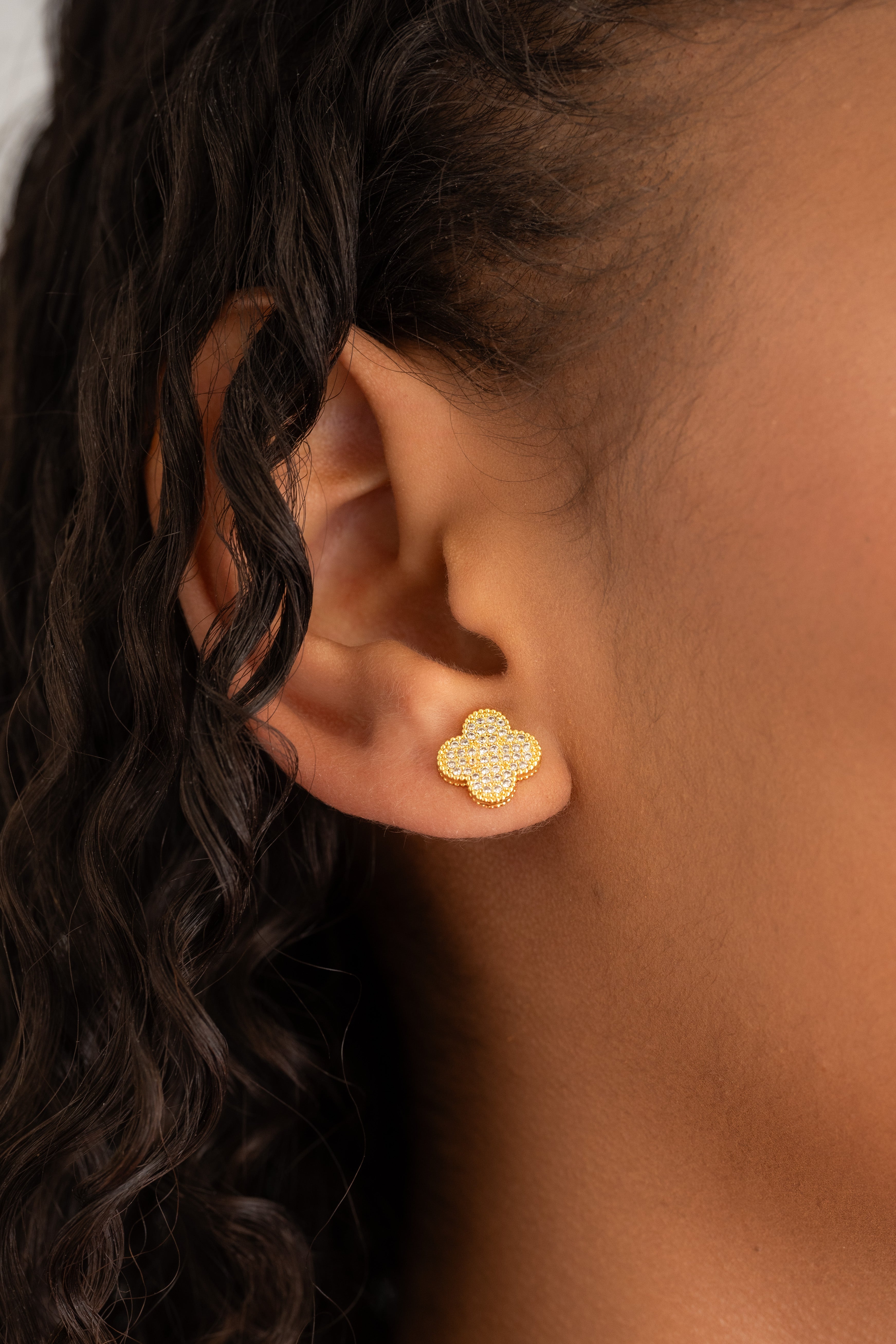 TOPO SHINE CLOVER 1.1CM JOYERIA D'ORÉ