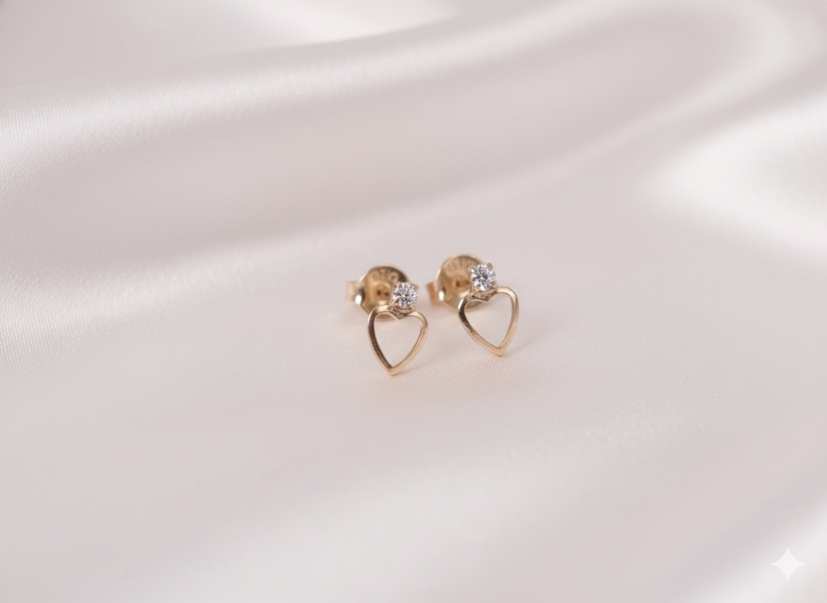 TOPO CORAZÓN CON 1 ZIRCON ENCIMA