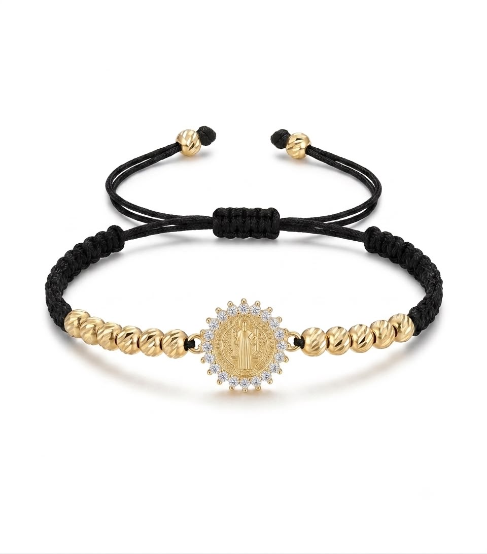 PULSERA SAN BENITO AURA 4MM NEGRA