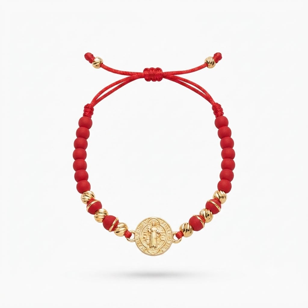 PULSERA SAN BENITO DIAMANTADO 4MM ROJA