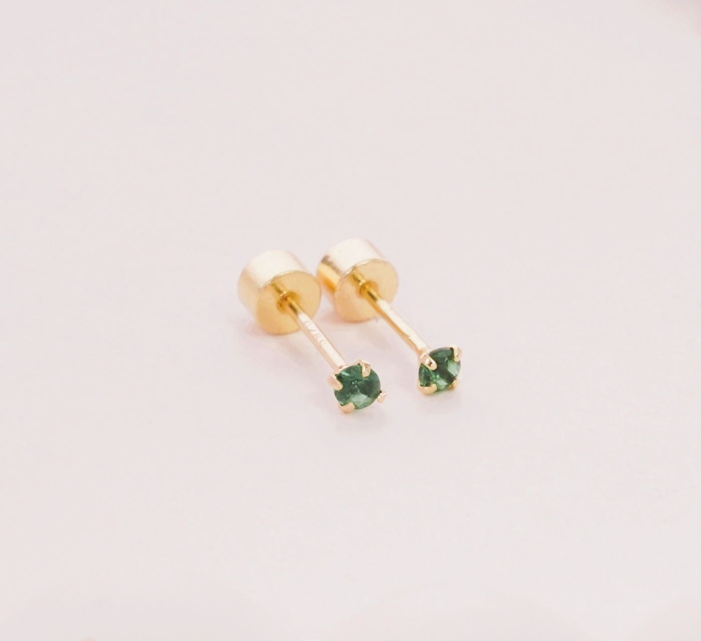 TOPO ZIRCON VERDE SRGURIDAD-TOPOS-JOYERIA D'ORÉ-ORO LAMINADO 18K CALI