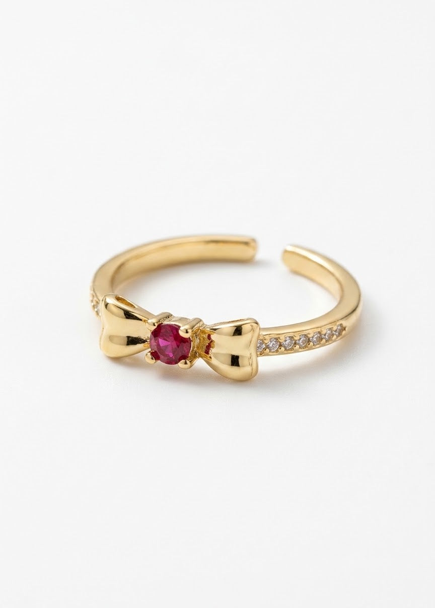 ANILLO AJUSTABLE COQUETTE oro laminado 18k cali 2