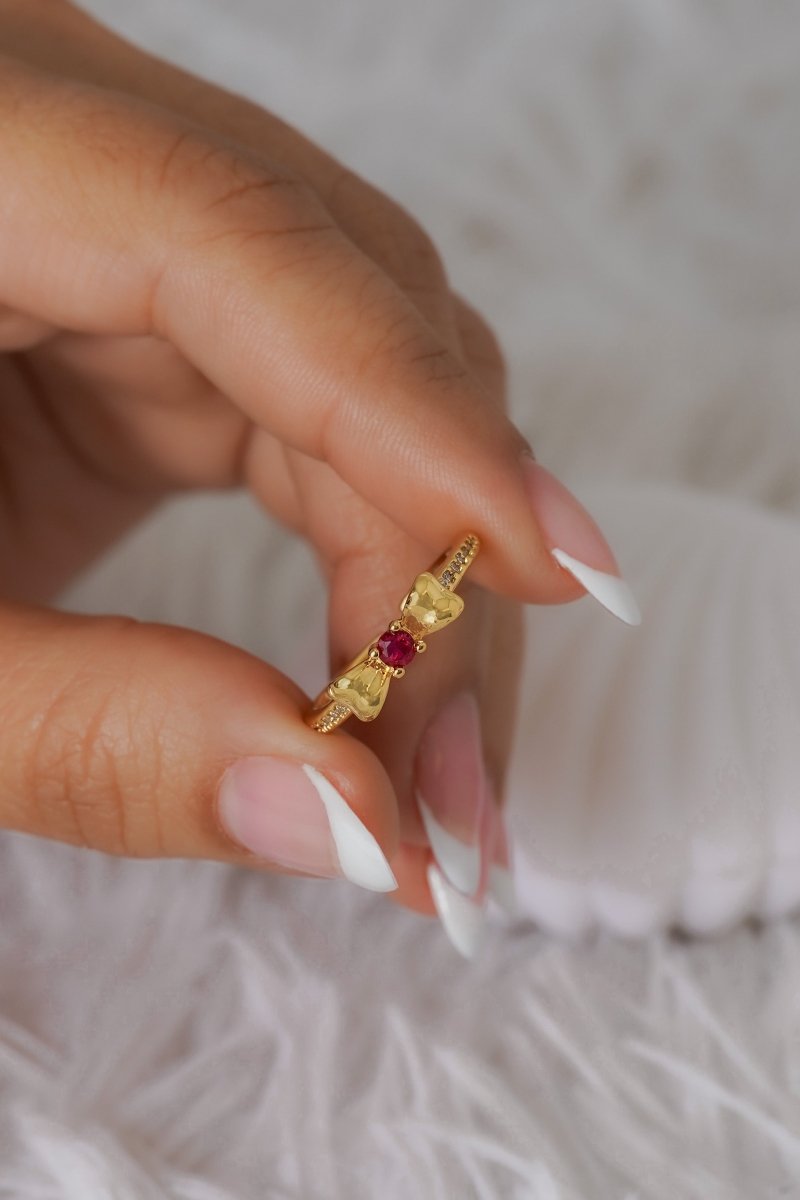 ANILLO AJUSTABLE COQUETTE-ANILLO MUJER-JOYERIA D'ORÉ-ORO LAMINADO 18K CALI