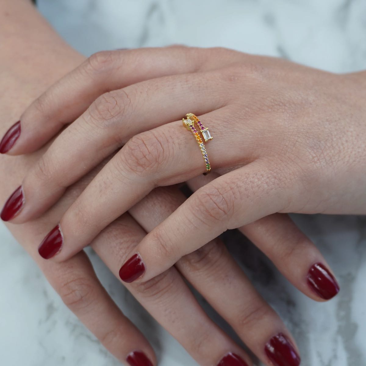 ANILLO AJUSTABLE ETERNA oro laminado 18k cali 2