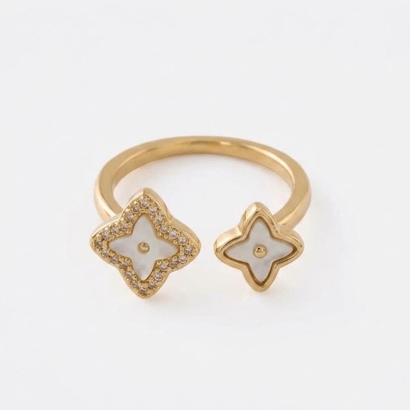 ANILLO AJUSTABLE LOTTUS oro laminado 18k cali 3