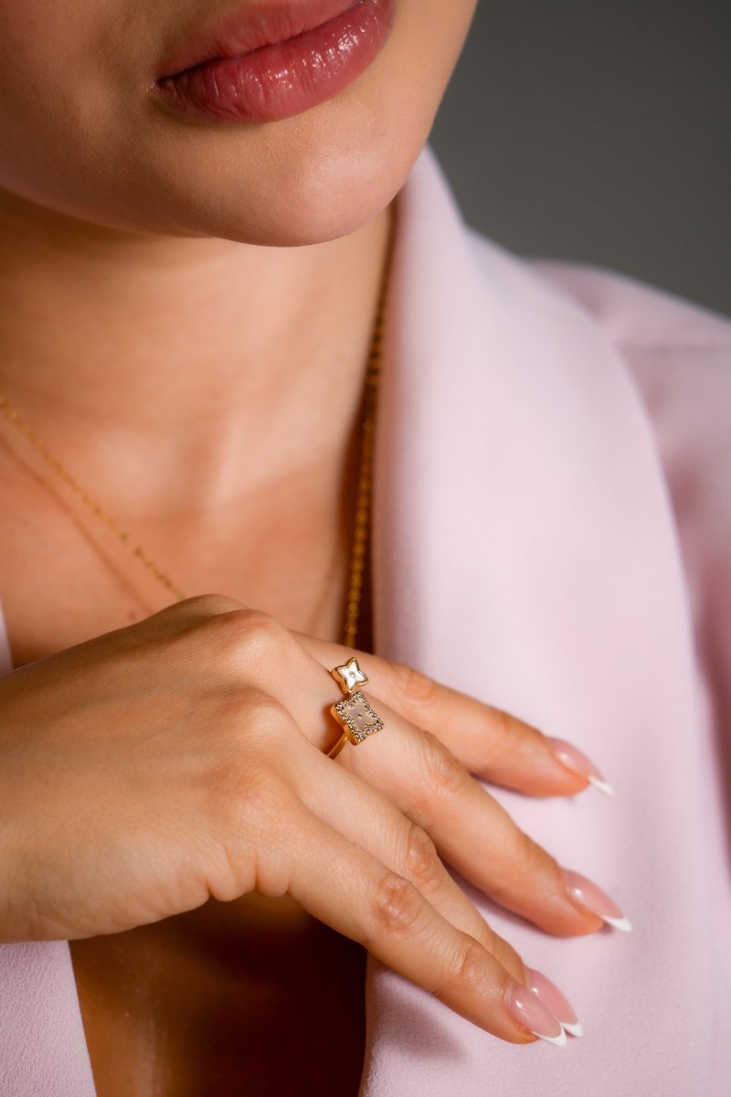 ANILLO AJUSTABLE LOTTUS-ANILLO MUJER-JOYERIA D'ORÉ-ORO LAMINADO 18K CALI