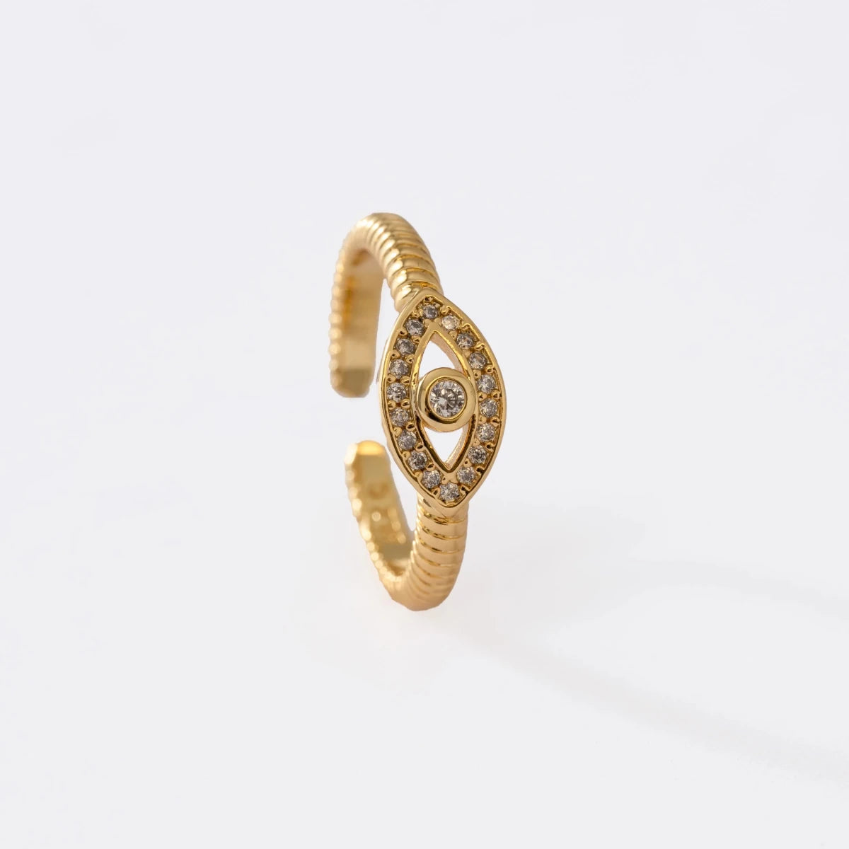 ANILLO AJUSTABLE OJO TURCO-ANILLO MUJER-JOYERIA D'ORÉ-ORO LAMINADO 18K CALI