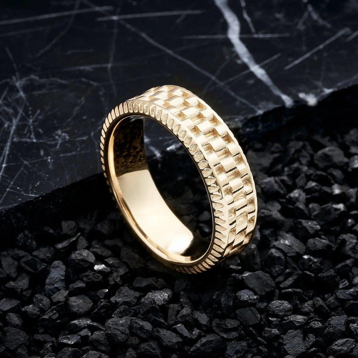 ANILLO ALPHA-ANILLO HOMBRE-JOYERIA D'ORÉ-ORO LAMINADO 18K CALI