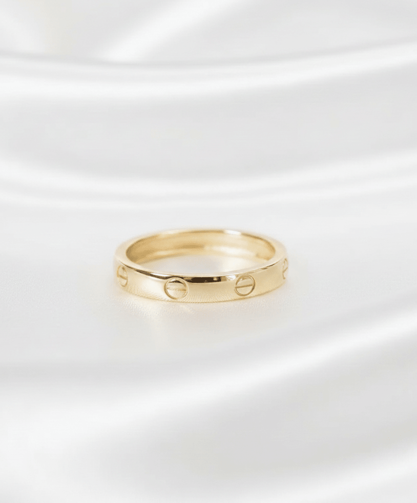 ANILLO CARTIER TALLA 9-ANILLO HOMBRE-JOYERIA D'ORÉ-ORO LAMINADO 18K CALI