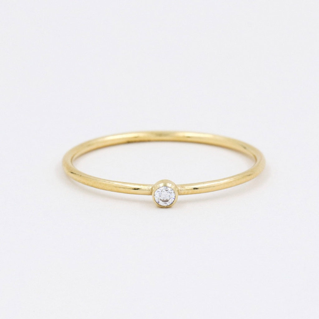 ANILLO CIRCÓN PEQUENO TALLA 8 oro laminado 18k cali 2