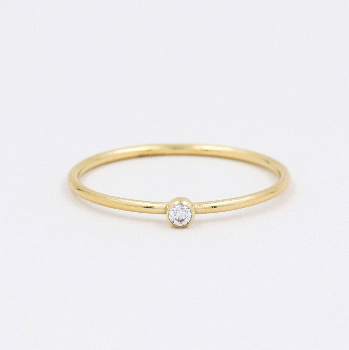 ANILLO CIRCÓN PEQUENO TALLA 8 oro laminado 18k cali 2
