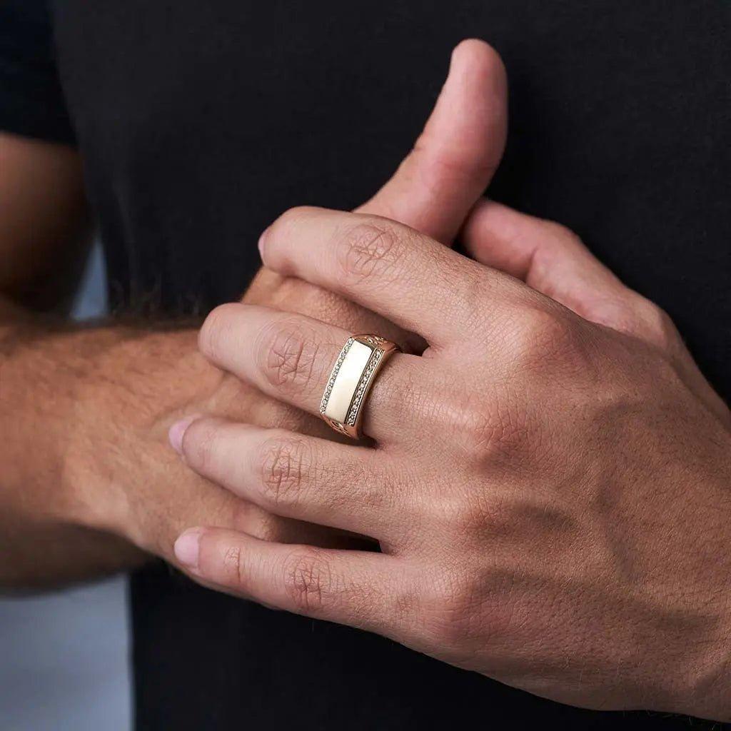 ANILLO GLADIADOR-ANILLO HOMBRE-JOYERIA D'ORÉ-ORO LAMINADO 18K CALI