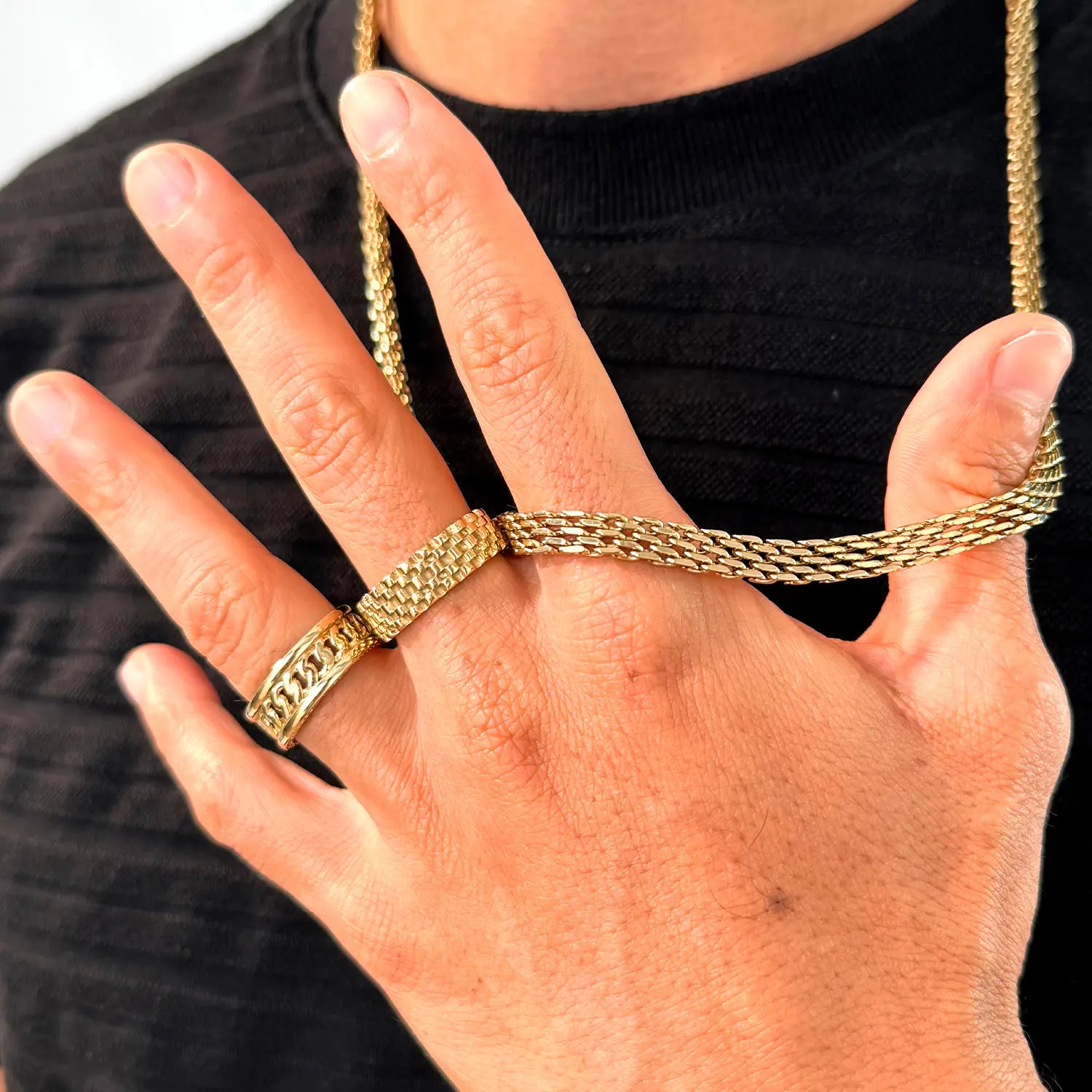 ANILLO TITAN-ANILLO HOMBRE-JOYERIA D'ORÉ-ORO LAMINADO 18K CALI