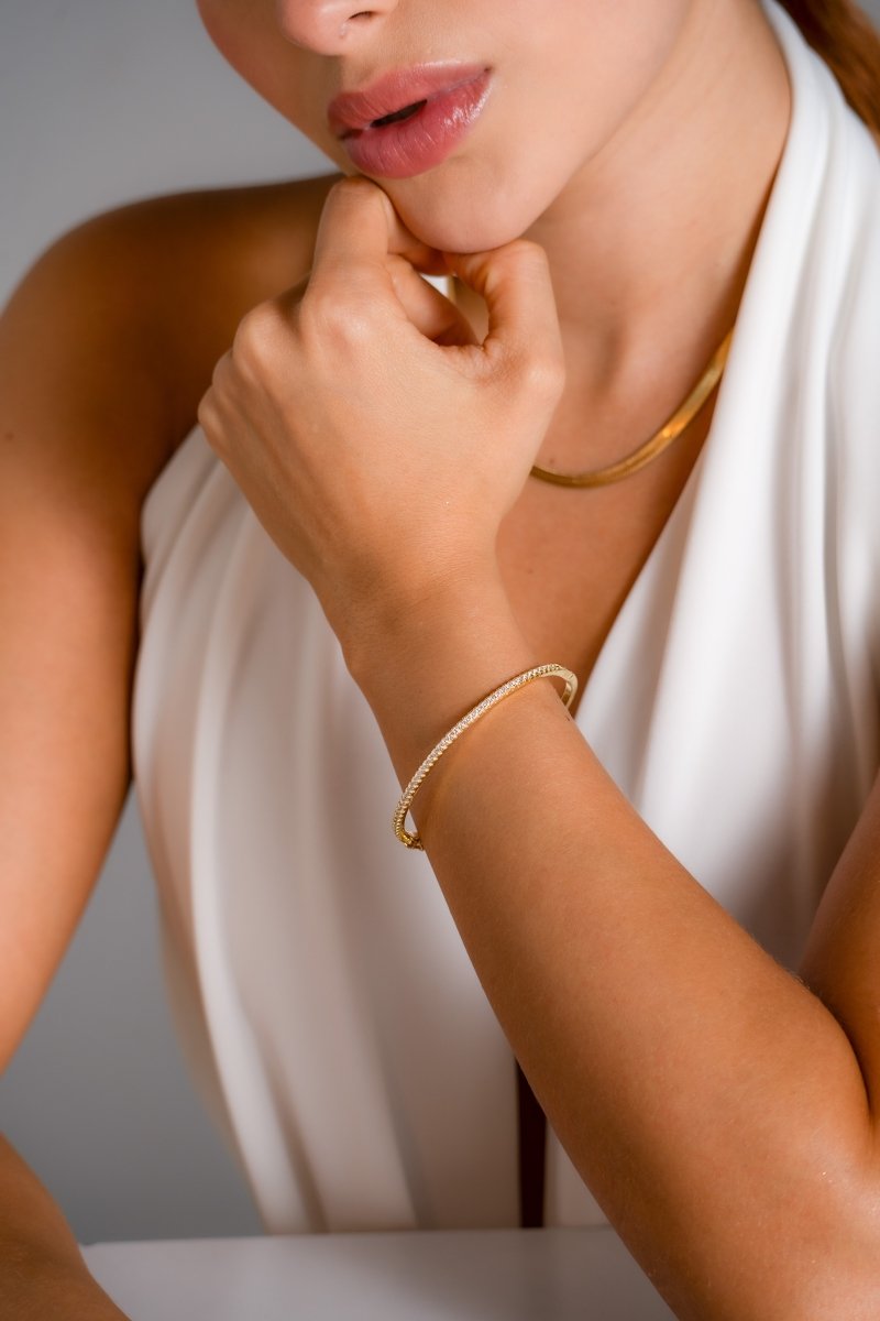 BRAZALETE CRYSTAL SHINE-PULSERAS ORO LAMINADO-JOYERIA D'ORÉ-ORO LAMINADO 18K CALI