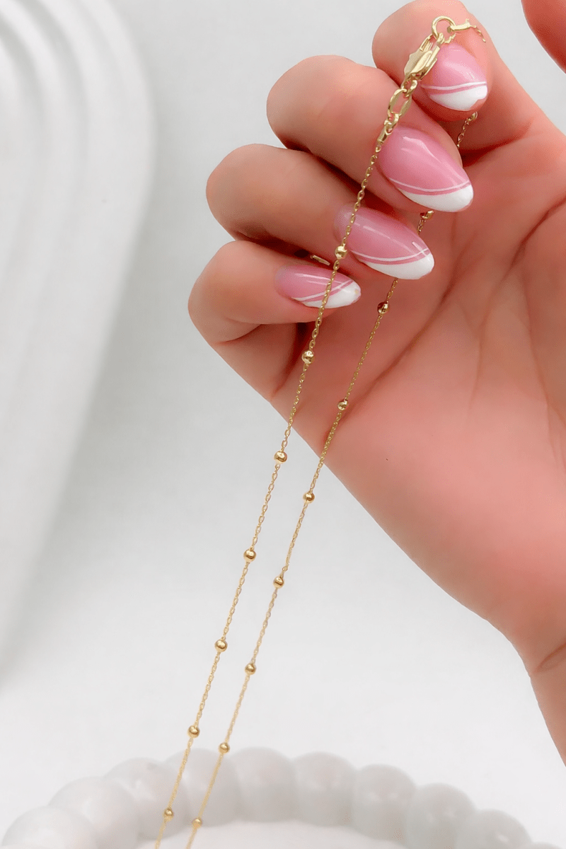 CADENA BALIN SEPARADO 40CM-CADENAS-JOYERIA D'ORÉ-ORO LAMINADO 18K CALI