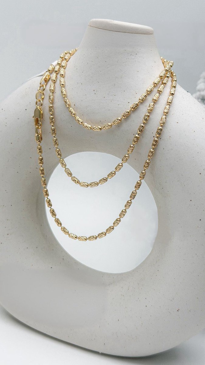 CADENA BARRIL 2MM 60CM-CADENAS-JOYERIA D'ORÉ-ORO LAMINADO 18K CALI