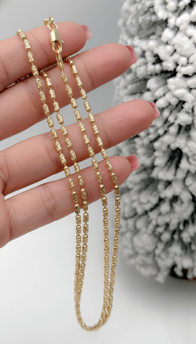 CADENA BARRIL 2MM 60CM-CADENAS-JOYERIA D'ORÉ-ORO LAMINADO 18K CALI