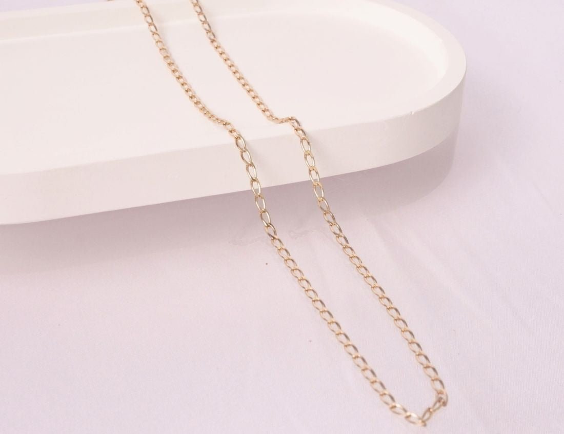 CADENA CUBANA DELGADA 60CM-CADENAS-JOYERIA D'ORÉ-ORO LAMINADO 18K CALI