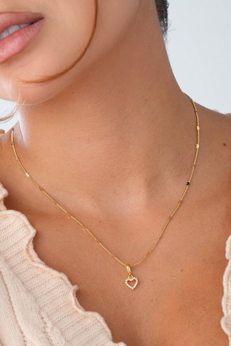 CADENA CUBANA LOVE 45CM-CADENAS-JOYERIA D'ORÉ-ORO LAMINADO 18K CALI