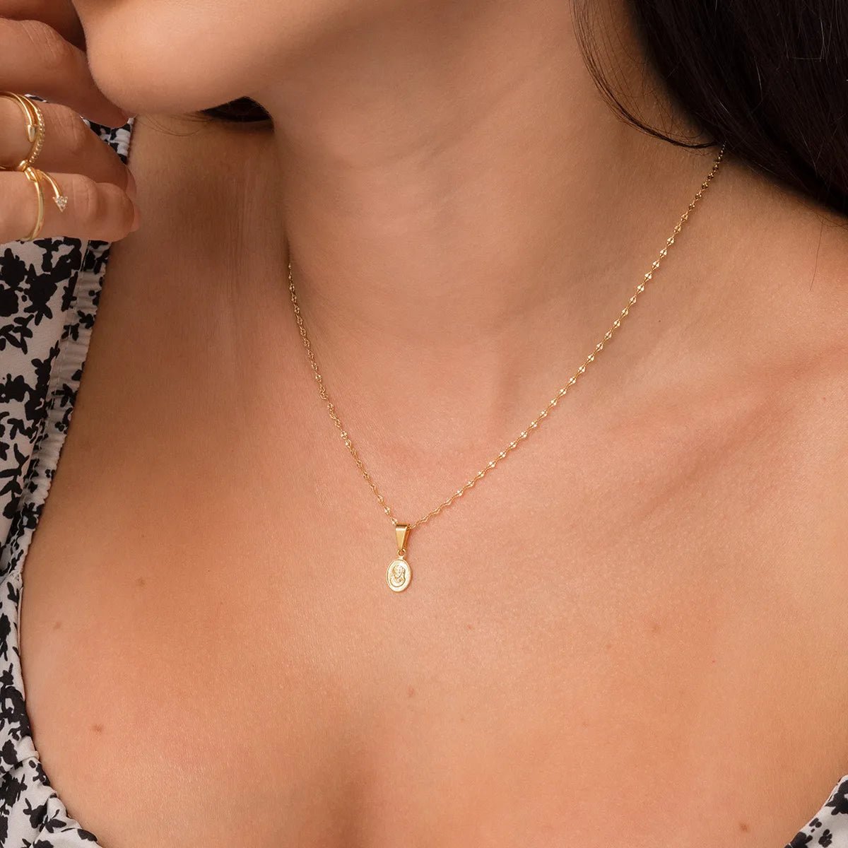 CADENA ESLABON 2 PUNTOS 45CM-CADENAS-JOYERIA D'ORÉ-ORO LAMINADO 18K CALI