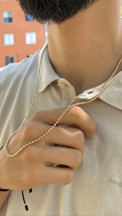 CADENA MILITAR 2.5MM 60CM-CADENAS-JOYERIA D'ORÉ-ORO LAMINADO 18K CALI