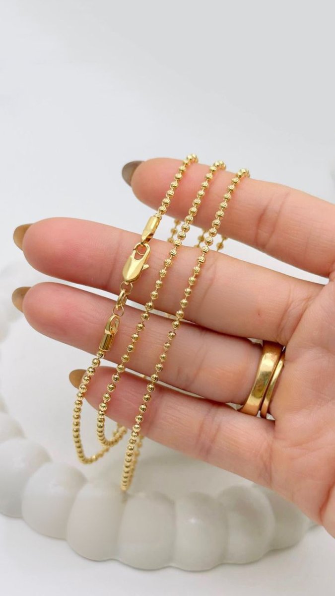 CADENA MILITAR 2MM 45CM-CADENAS-JOYERIA D'ORÉ-ORO LAMINADO 18K CALI