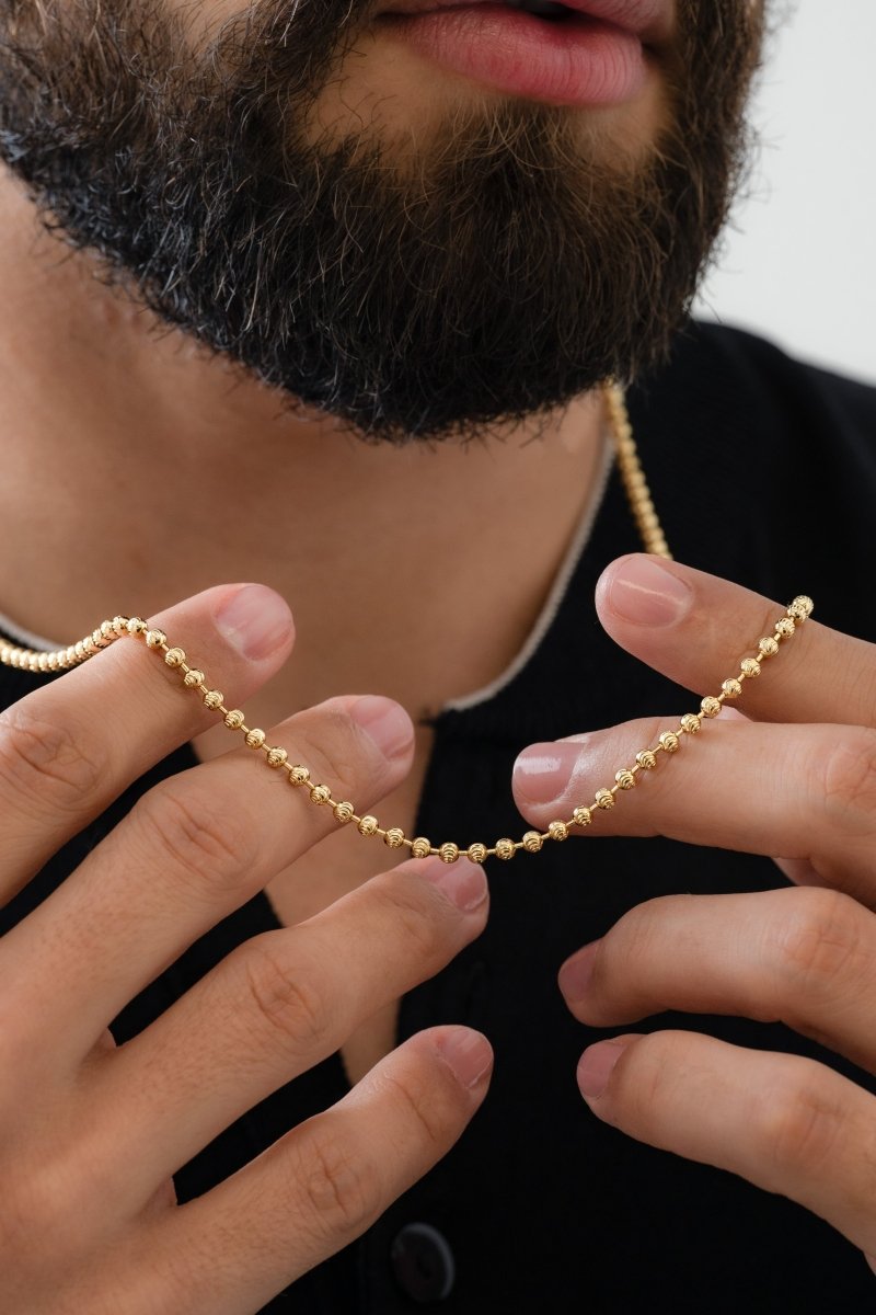 CADENA MILITAR 65CM 3MM-CADENAS-JOYERIA D'ORÉ-ORO LAMINADO 18K CALI