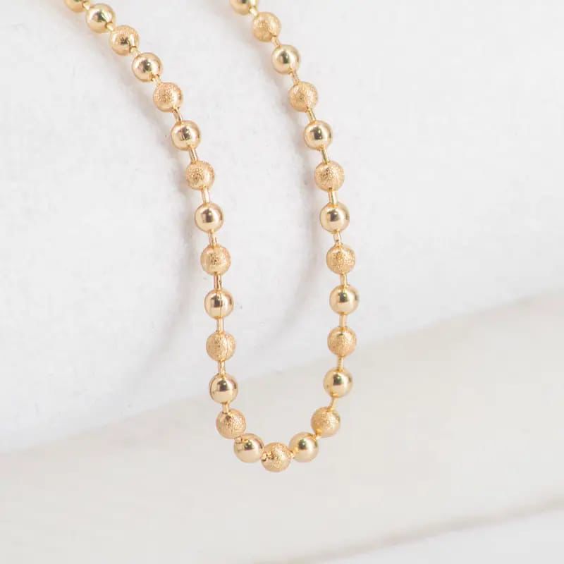 CADENA MILITAR DIAMANTADA LISA 2MM 60CM-CADENAS-JOYERIA D'ORÉ-ORO LAMINADO 18K CALI